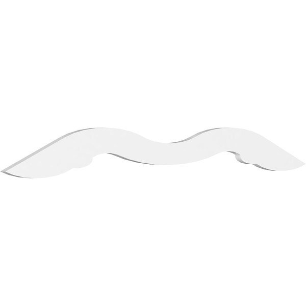 Ekena Millwork Pitch Midway Architectural Grade PVC Gable Pediment, 60"W x 12 1/2"H x 1"P (5/12) GPP060X013X100MID - main
